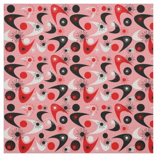 Tissu Boomerangs Rétro (Échantillon)