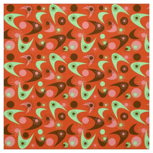Tissu Boomerangs rétro (Échantillon)