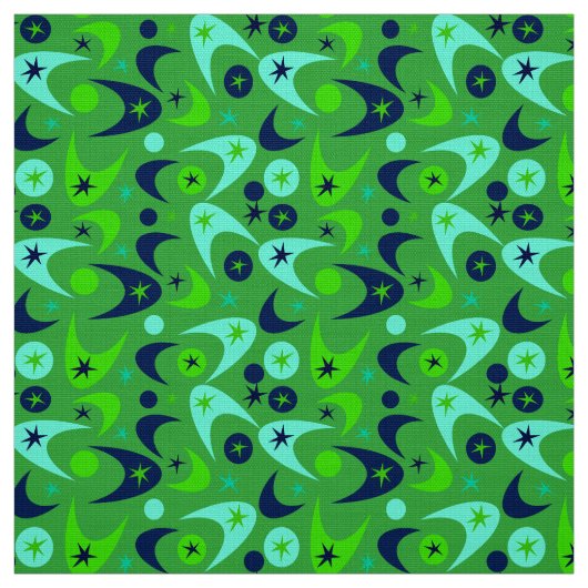 Tissu Boomerangs rétro (Échantillon)