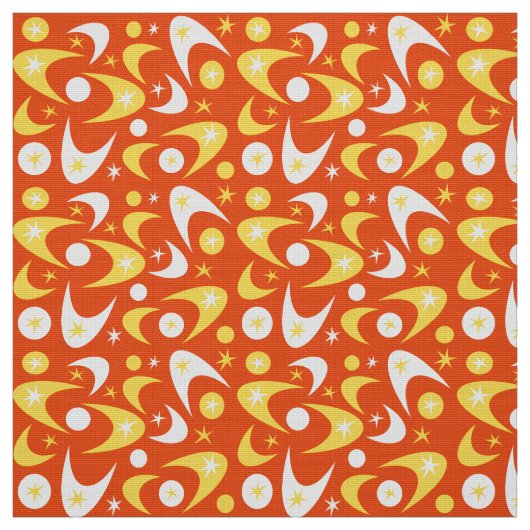 Tissu Boomerangs rétro (Échantillon)