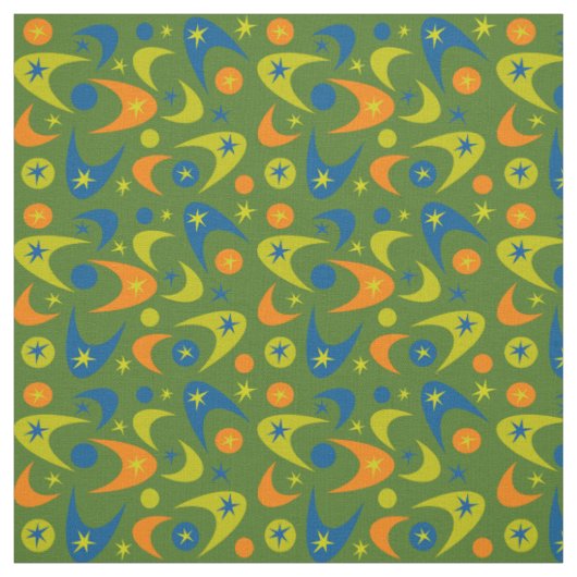 Tissu Boomerangs Rétro (Échantillon)