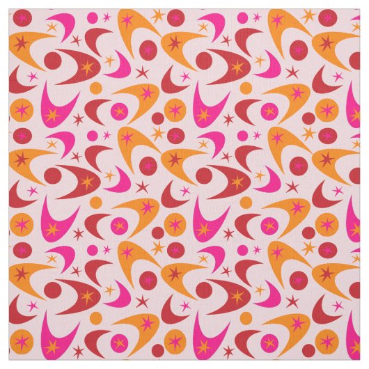 Tissu Boomerangs rétro (Échantillon)