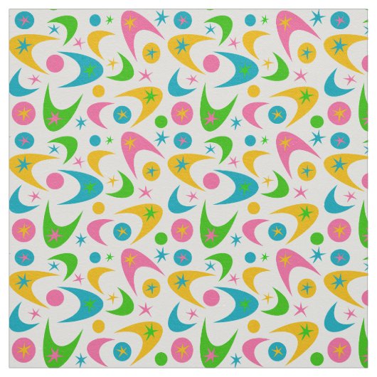 Tissu Boomerangs Rétro (Échantillon)