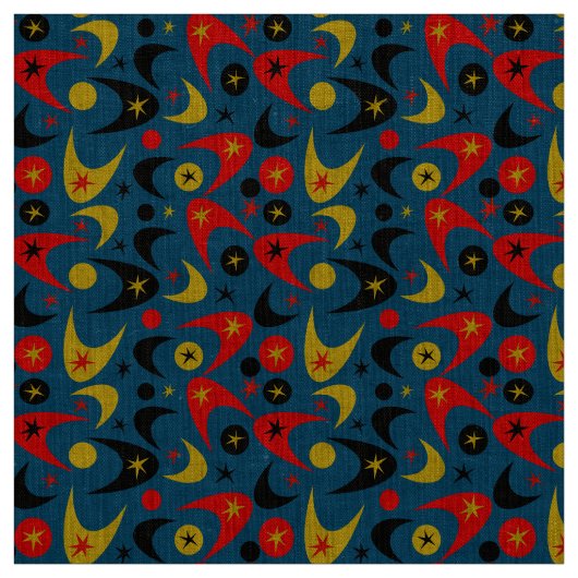 Tissu Boomerangs rétro (Échantillon)