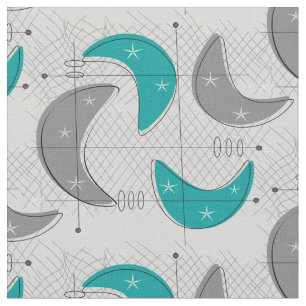 Tissu Boomerangs sur gris-clair
