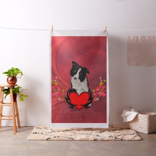 Tissu Border collie mignon (In Situ)