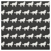 Tissu Bordure Collie Chien Silhouette Animal (Échantillon)