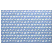Tissu Bordure Collie Chien Silhouette Animal bleu clair (Fat Quarter)