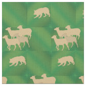 Tissu Bordure Collie et mouton (Fermer)
