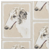 Tissu Borzoi (Brindle d'argent) Peinture originale de ch (fermé)