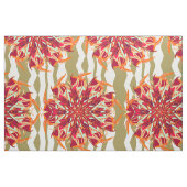 Tissu Botanique géométrique bordeaux (Fat Quarter)