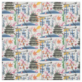 Tissu Botanique japonaise (Échantillon)