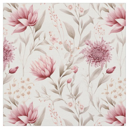 Tissu Botanique rose rustique design confortable (Fermer)