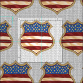 Tissu Bouclier du drapeau américain (Carreau)