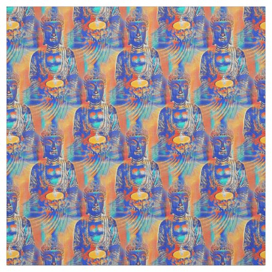 Tissu Bouddha Abstrait coloré (Échantillon)