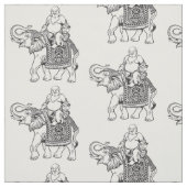 Tissu Bouddha assis sur un éléphant (Échantillon)