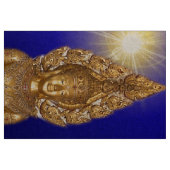 Tissu bouddha doré en bleu (Yard)