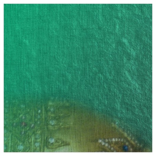 Tissu bouddha doré en menthe (Échantillon)