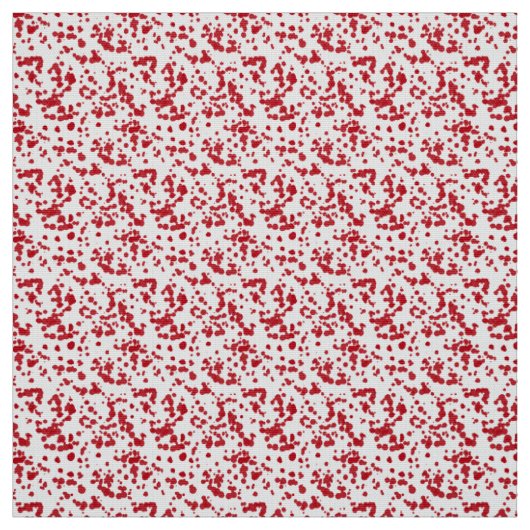Tissu Bouffées de peinture rouge. (Échantillon)