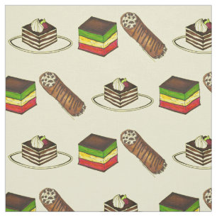 Tissu Boulangerie italienne Pâtisserie Tiramisu Drapeau