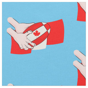 Tissu Boule de rugby à feuilles d'érable du Canada