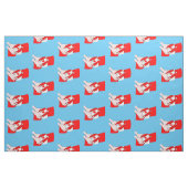 Tissu Boule de rugby à feuilles d'érable du Canada (Fat Quarter)