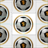Tissu Boule de soccer Pays-Bas Lion (Carreau)