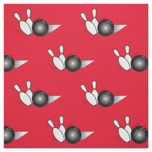 Tissu Boule et goupilles de bowling