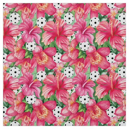 Tissu 🌺 Boule tropicale à l'hibiscus (Échantillon)