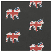 Tissu Bouledogue anglais dans le drapeau d'Union Jack (Fermer)