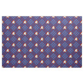Tissu Bouledogue bleu de plaid (Fat Quarter)
