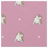 Tissu Bouledogue de point de polka (Fermer)
