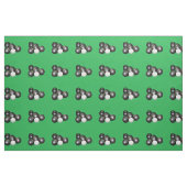 Tissu Boules De Pelouse Noire Sur Vert, (Fat Quarter)