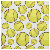 Tissu Boules dispersées du base-ball blanches (Échantillon)