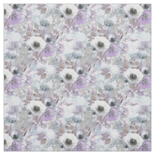 Tissu Bouquet d'anémones délicat.