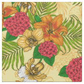 Tissu Bouquet tropical (Fermer)