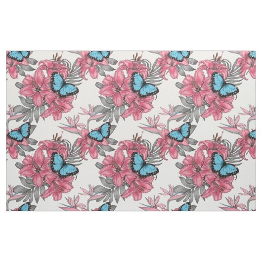 Tissu Bouquet tropical (Fat Quarter)