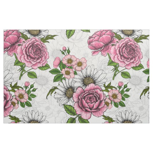 Tissu Bouquets d'été (Fat Quarter)