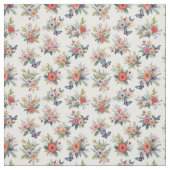 Tissu Bouquets et Papillons (Échantillon)