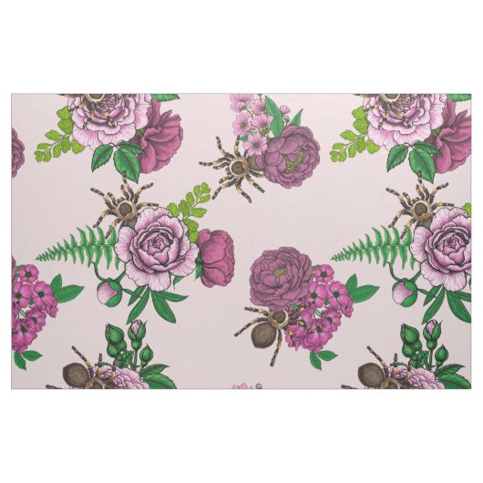 Tissu Bouquets et tarantula (Fat Quarter)