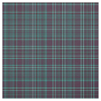 Tissu Bourgogne et plaid turquoise