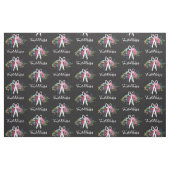 Tissu Bourgogne rose Roses ciseaux blancs Salon de coiff (Fat Quarter)