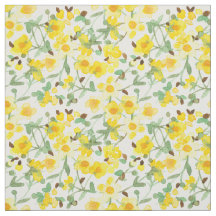 Bouteilles Jaunes Fleurs Aquarelle Robe Chambre