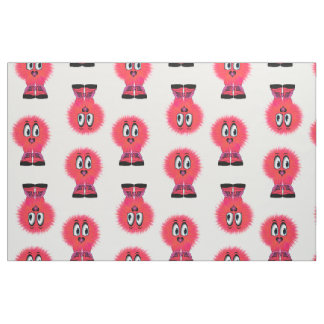 Tissu Bouton rouge chaud amusant