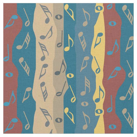 Tissu Boutons de notes de musique colorée (Fermer)