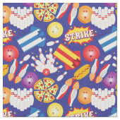 Tissu Bowling Anniversaire Fête Enfants colorés Motifs (Fermer)