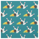 Tissu Bowling Balls et Flammes Pins Sports (Échantillon)