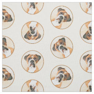 Tissu Boxer Dog Peinture Non Décroché Art animal origina