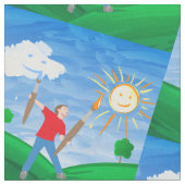 Tissu Boy Painting Skies (Fermer)