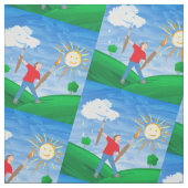 Tissu Boy Painting Skies (Échantillon)